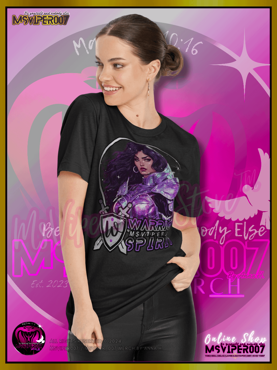 T-Shirt - MsViper007's "Warrior Spirit [Violet Viva]" Comfort T-shirt By Anna H. product image (4)