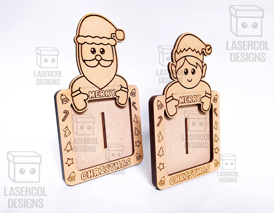 Christmas Photo Frames Bundle - Laser Cut Files product image (7)