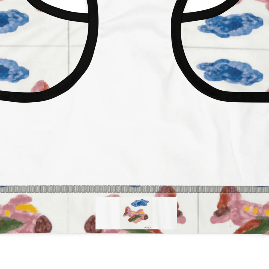 Kid Airplane (All-Over Print Sports Bra) product image (8)
