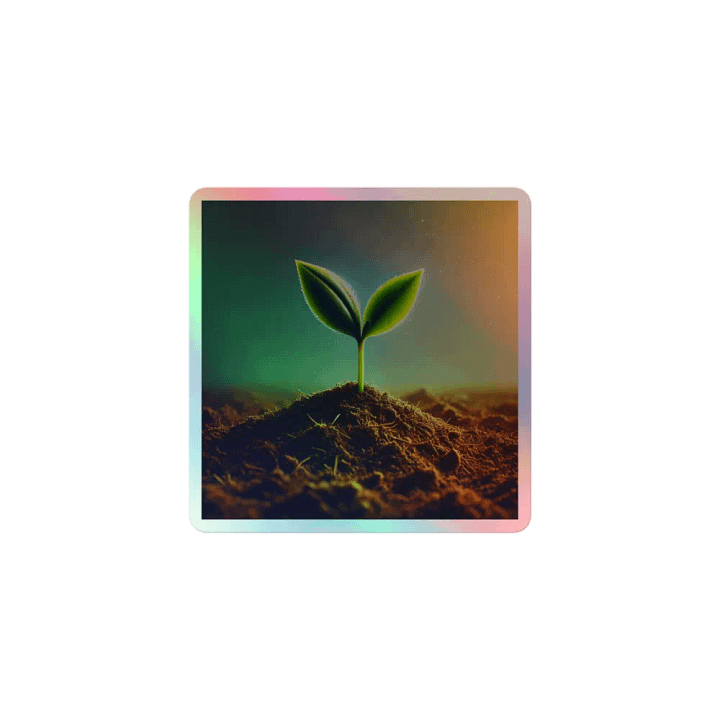 Growth Through Renewal Holographic Sticker 🌱✨ product image (1)