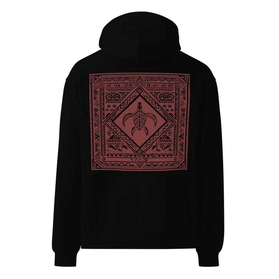 VACIO Tribal Turtle Premium Relaxed Fit Hoodie (RED) product image (5)