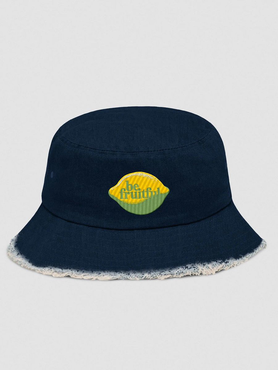 Fruitful Lemon Distressed Denim Bucket Hat product image (1)
