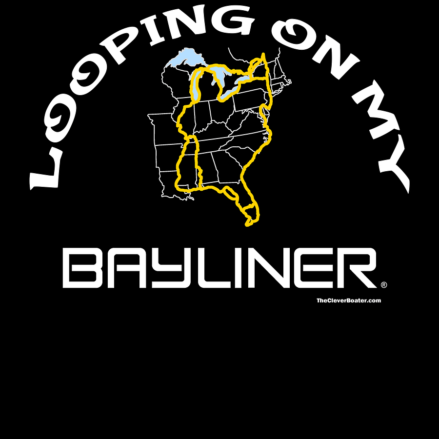 Looping On My Bayliner - T-Shirt - Dark Shirt w/White Logo product image (5)