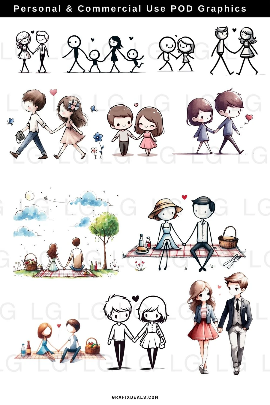 Love is in the Air! Epic Couples Print on Demand Trends Niche Guide plus 45 x Graphics for Zazzle Creators - Commercial Use Clipart product image (3)