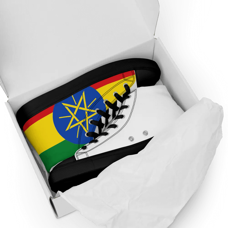 Ethiopian Flag Retro High Top Canvas Shoes product image (11)