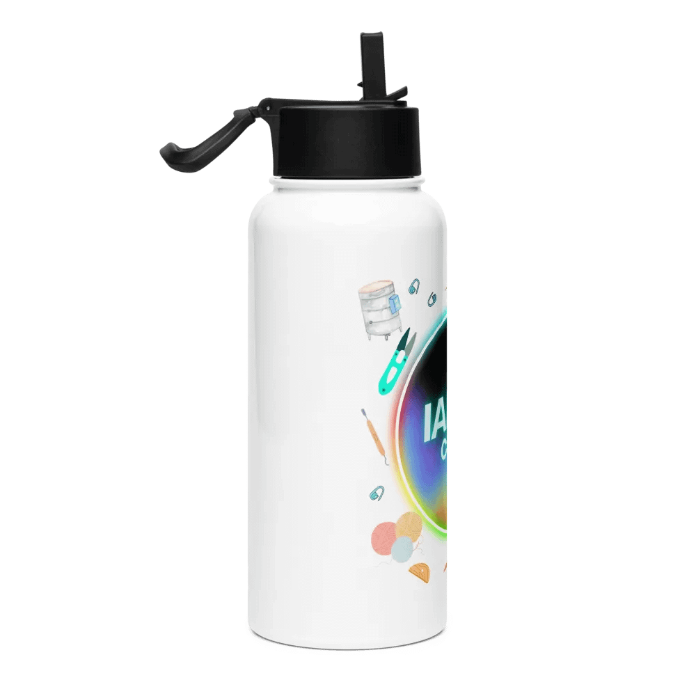 Ian's Crafts Logo Stainless Steel Water Bottle with a Straw Lid product image (4)
