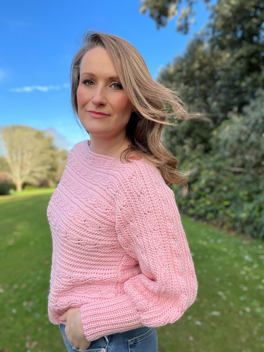 Deidra Crop Crochet Sweater Pattern / Knit Look Crochet Cable Jumper / Pdf Crochet Pattern product image (6)