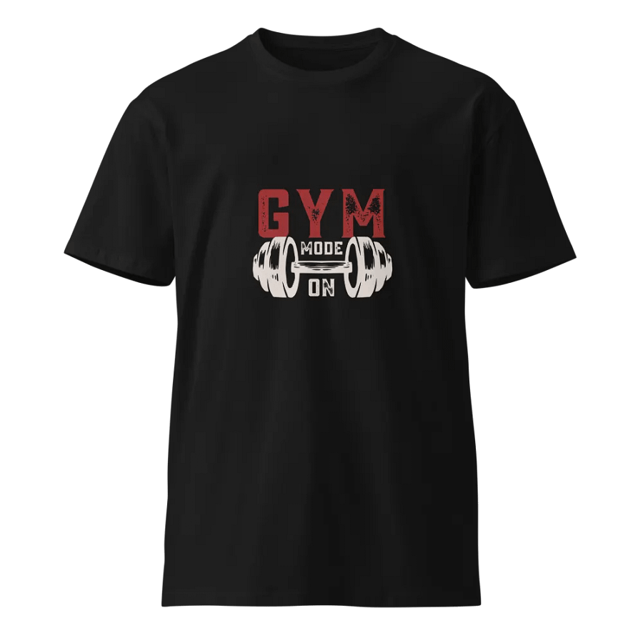 Gym Mode On Black T-Shirt product image (1)