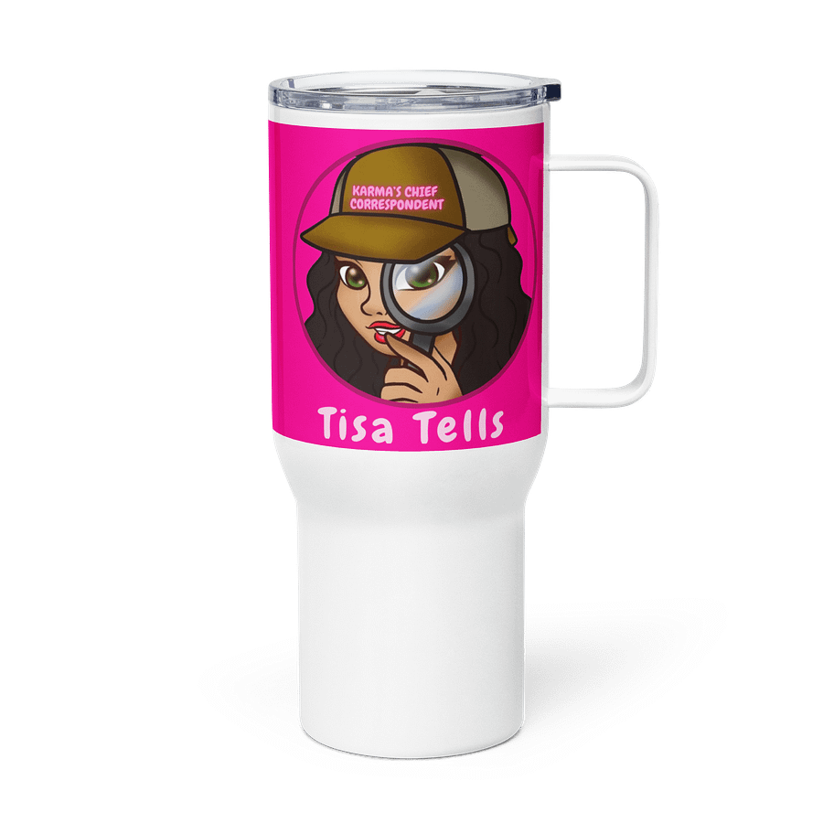 Pink Tisa Tells travel mug product image (4)