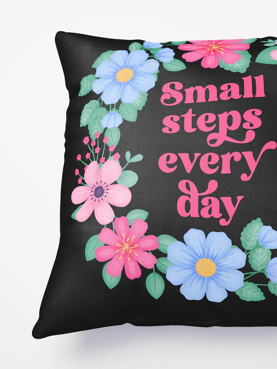 Small steps every day - Motivational Pillow Black product image (4)