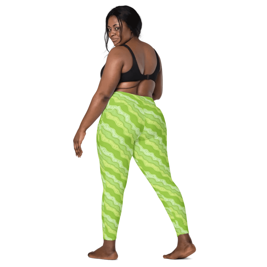 Green Wiggle Leggings (With Pockets!!) product image (4)