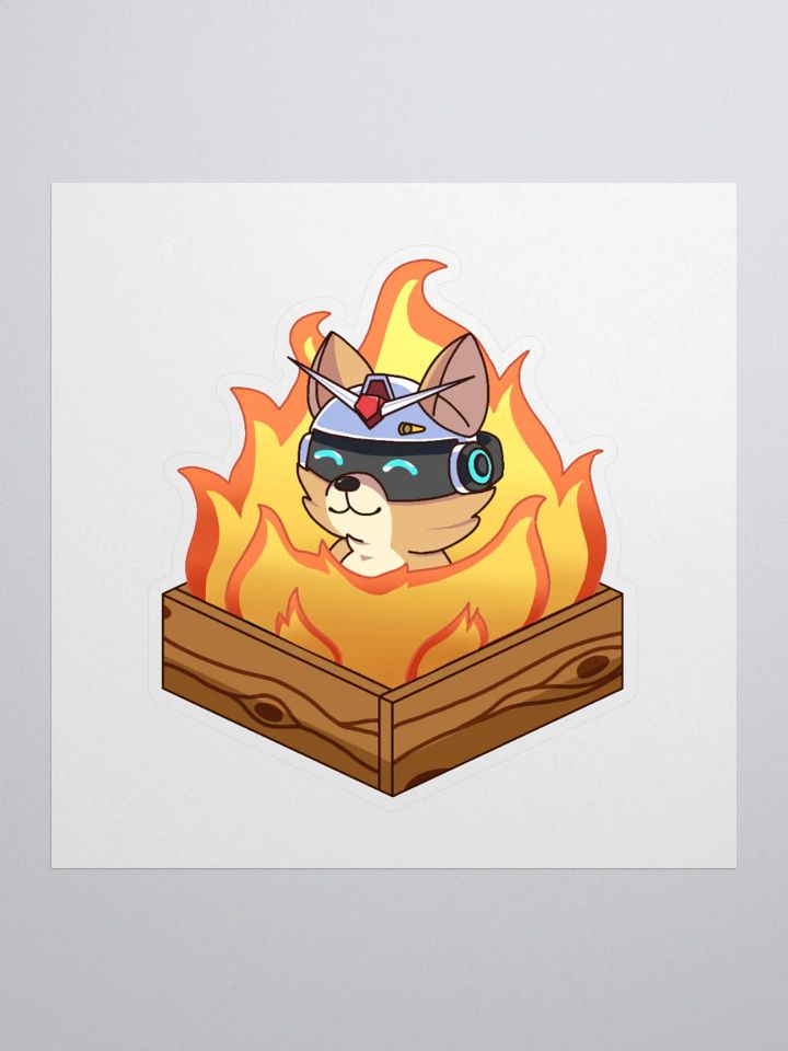 Flaming Taku Sticker product image (1)