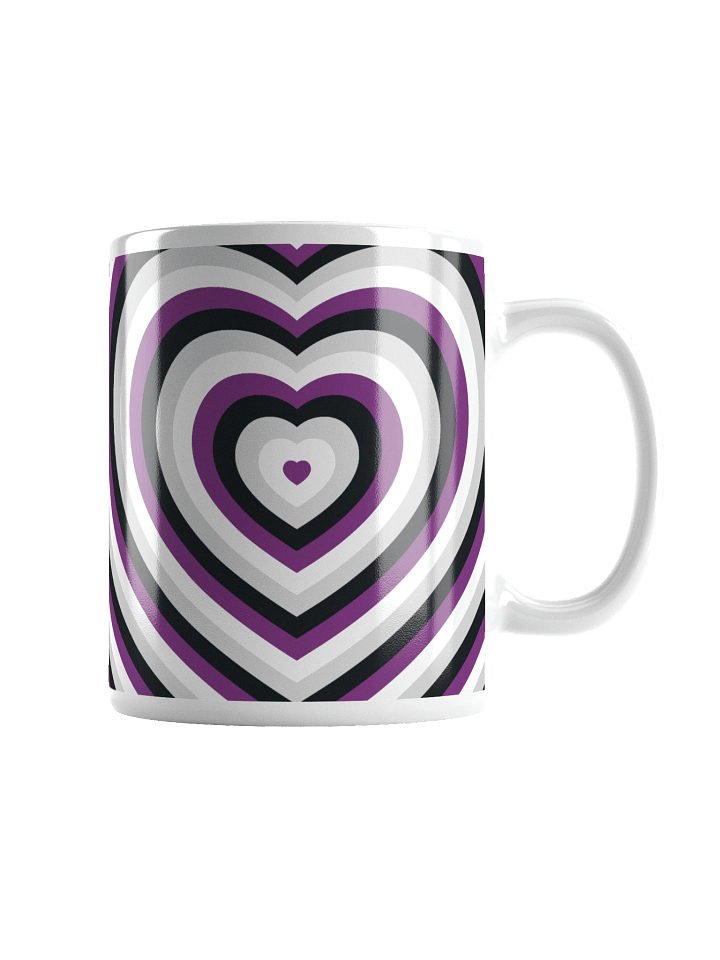 Asexual Pride Hearts Mug (Left-handed) product image (1)