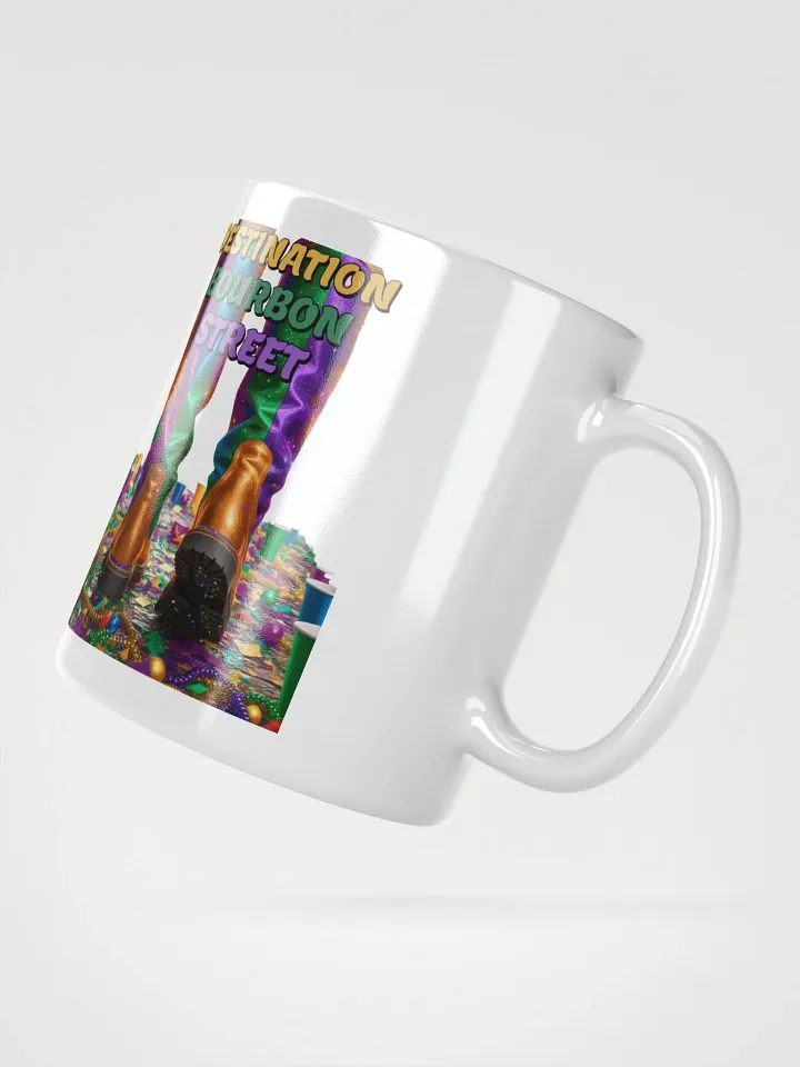 Destination Bourbon Street - Funny Mardi Gras White Coffee Mug product image (5)