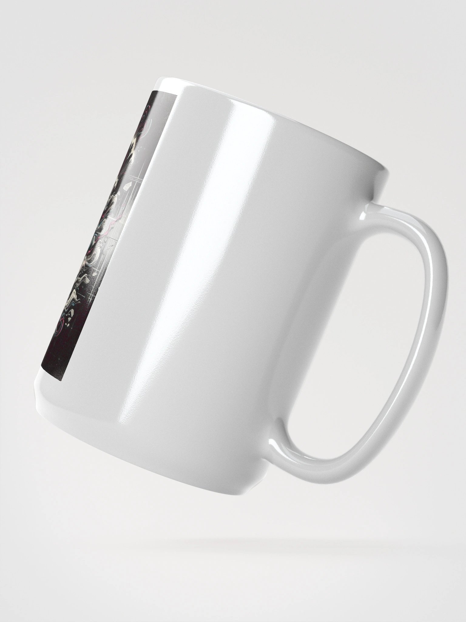 Feathered AD Logo White Glossy Mug product image (2)