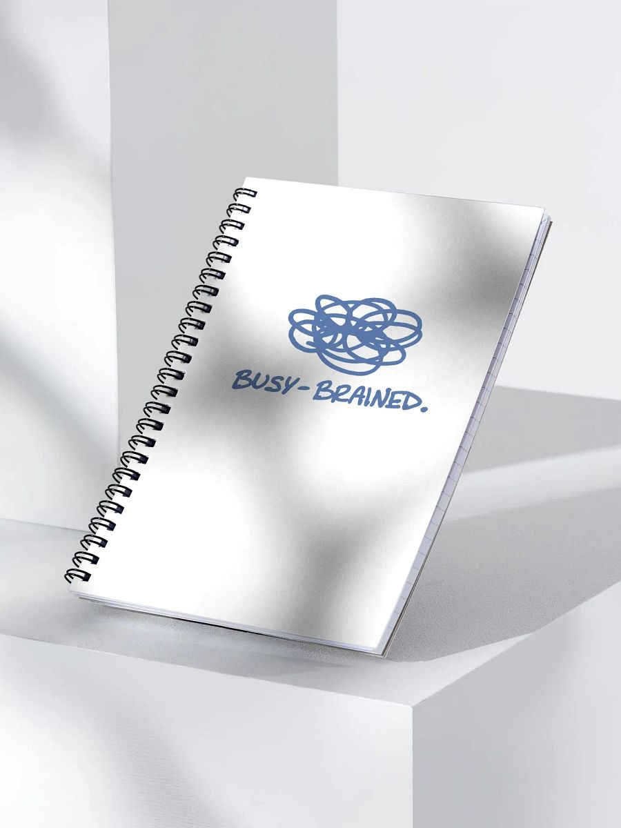 BUSY-BRAINED (teal design) notebook product image (4)