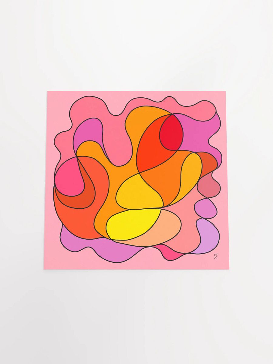 Vibrant Interlock Poster - Abstract Square No. 5 product image (4)