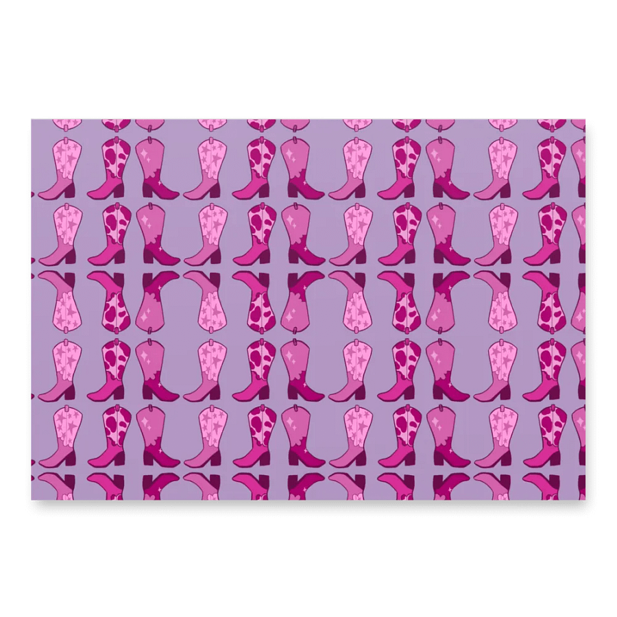 Pretty In Pink Boots Wrapping Paper product image (1)