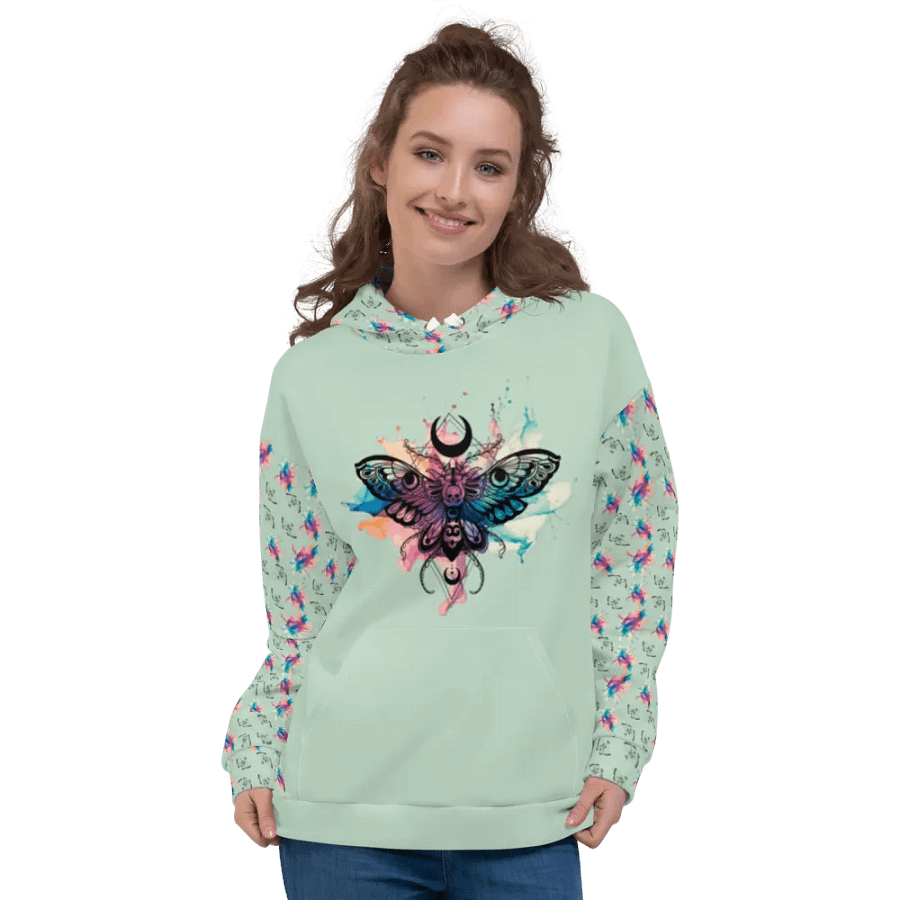 Mystical Skull Moth Hoodie product image (5)