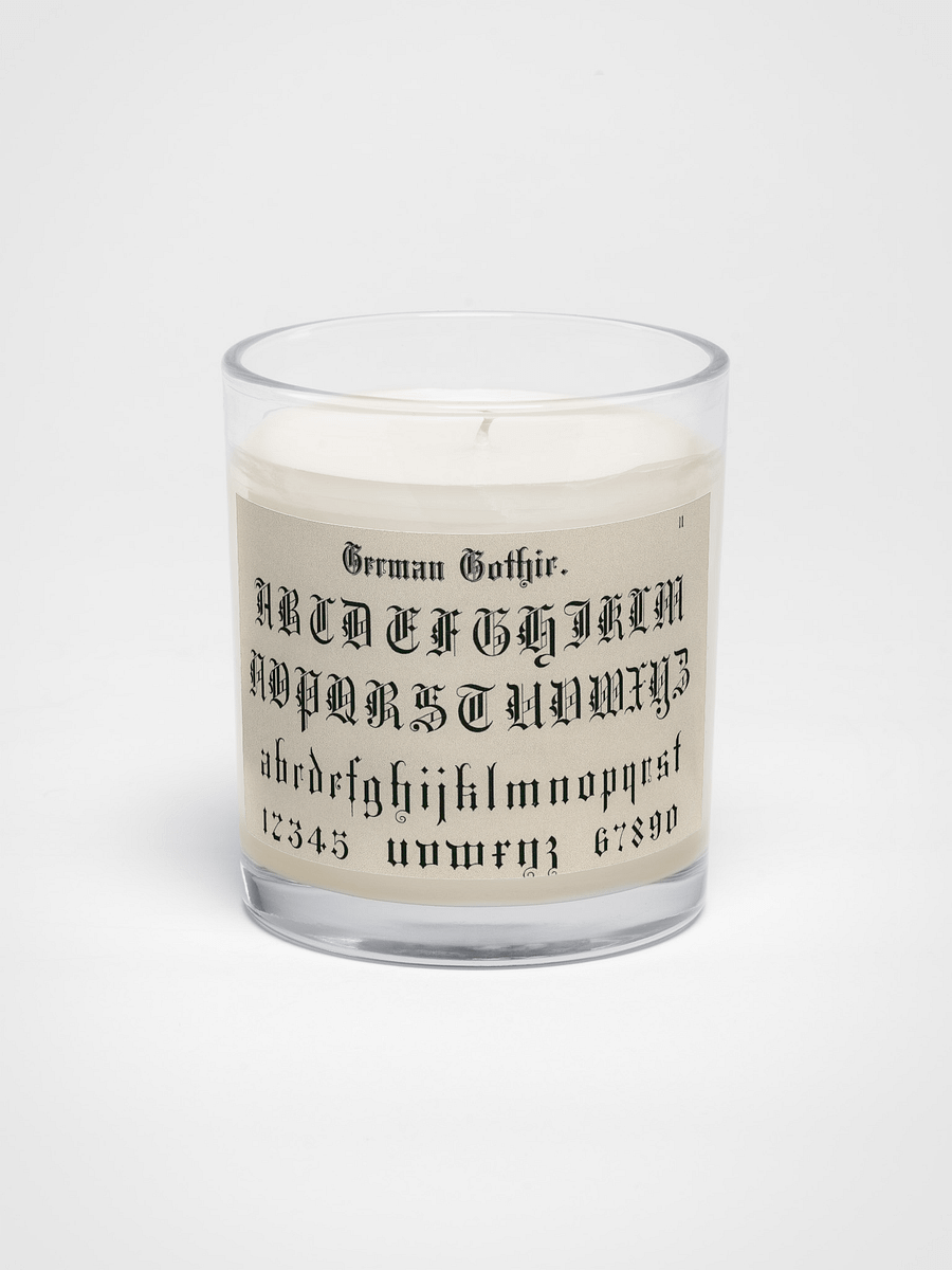 Gothic Alphabet. Soy Wax Candle product image (1)