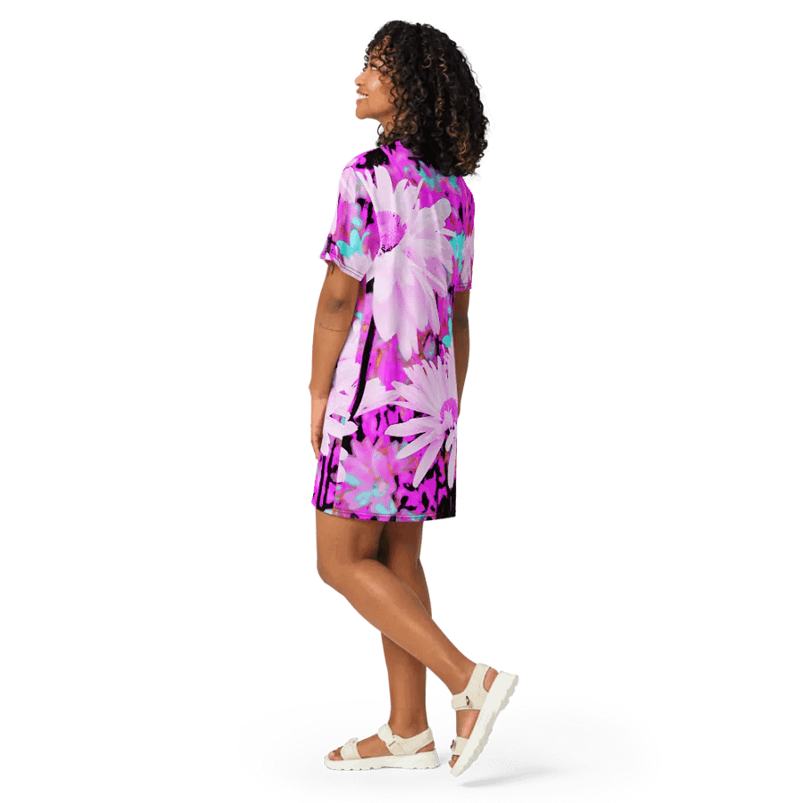 Abstract Cooler Daises Ladies T Shirt Dress product image (11)