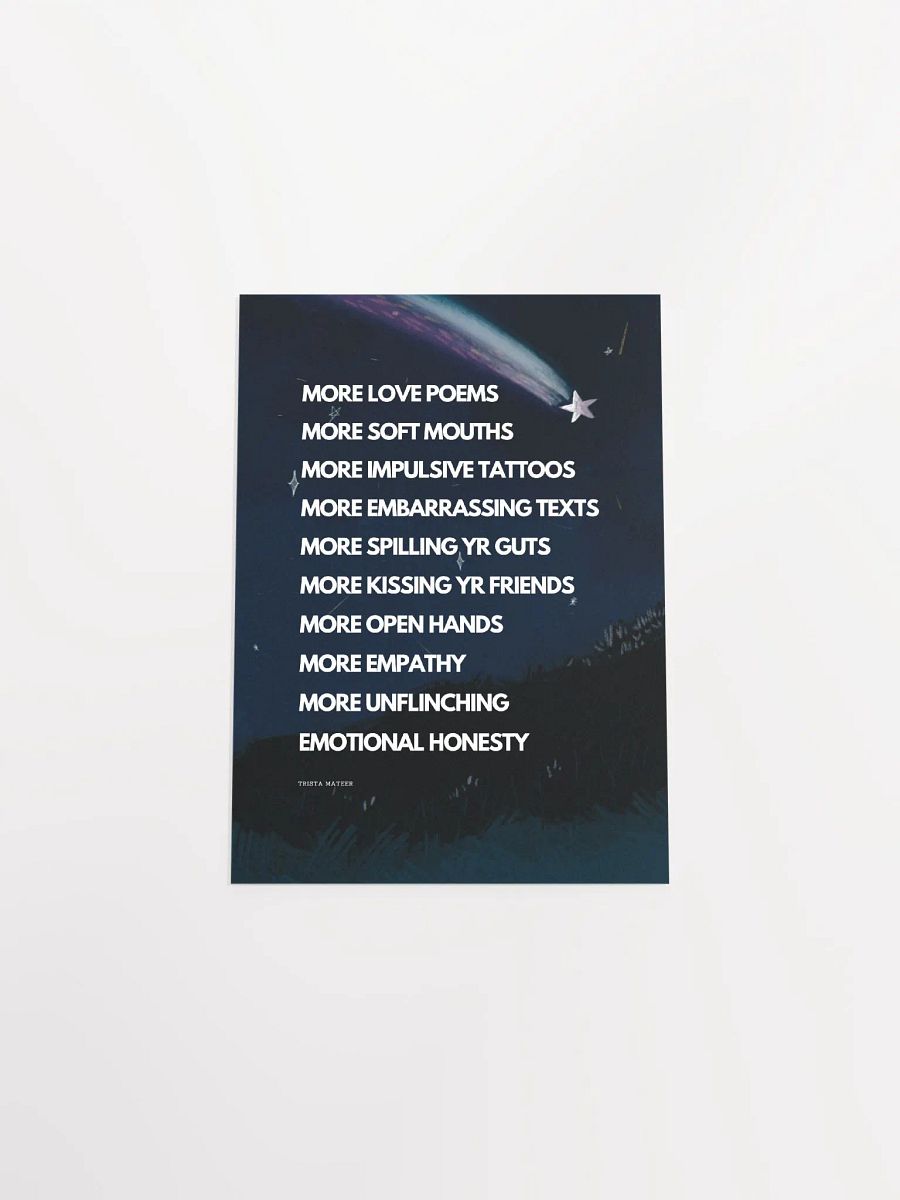 More Love Poems Art Print (Night) product image (4)