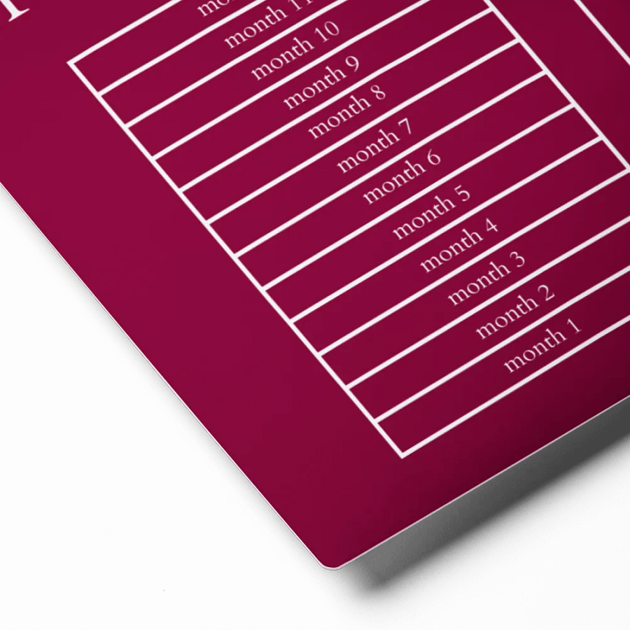 HIGHFALUTIN ANNUAL RENT TRACKER (white design 7) product image (2)