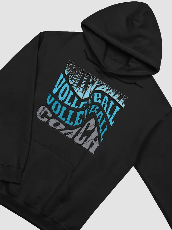 Mess Swirl Volleyball Coach Wavy Dynamic Hoodie product image (2)