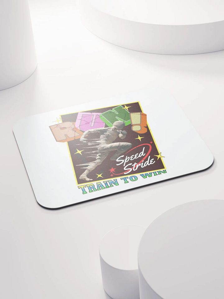 Train To Win Block Letters Run! Mummy Stride Mouse Pad product image (2)