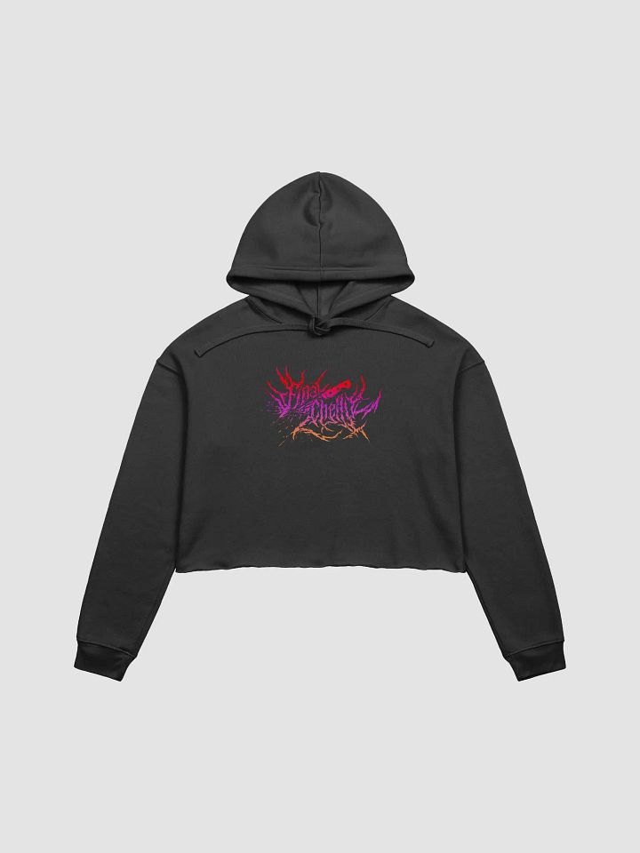 Keep It Metal Pink Blend Logo Womens Printed Crop Top Hoodie product image (2)