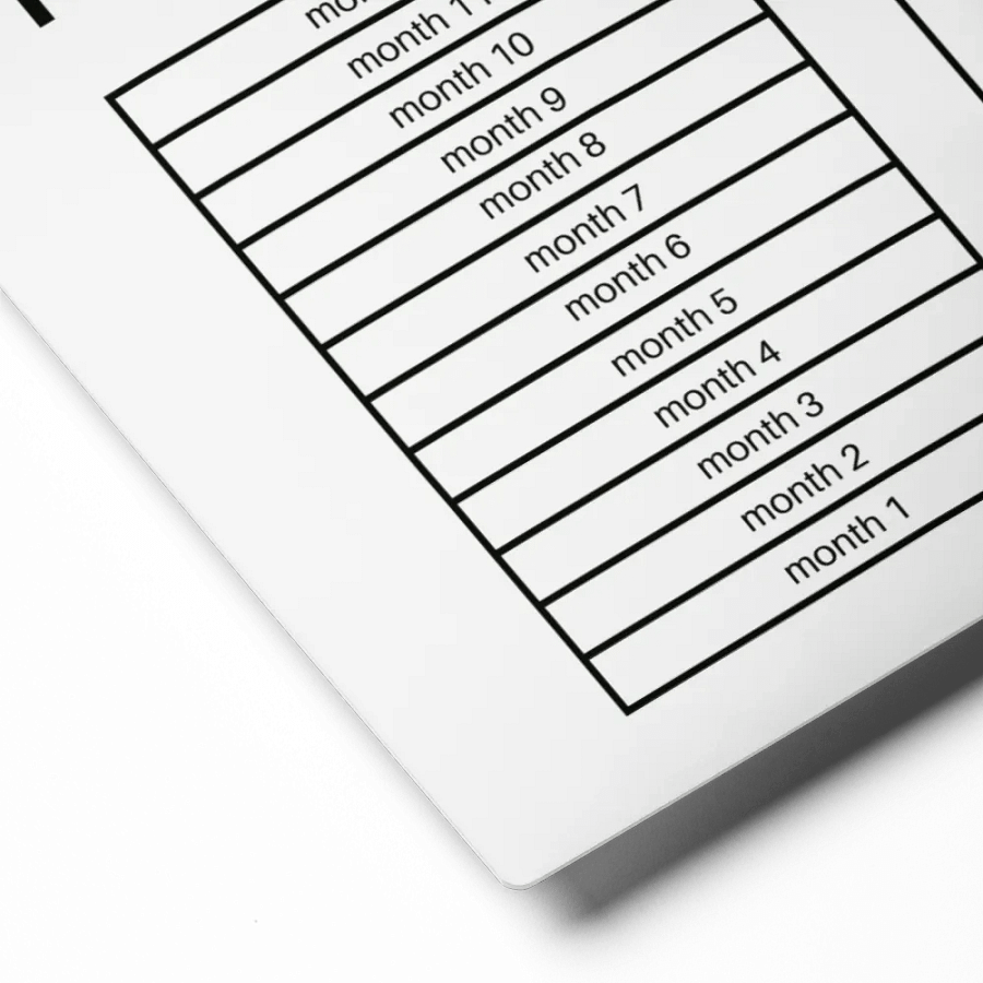 ANNUAL RENT TRACKER (black design 1) product image (2)