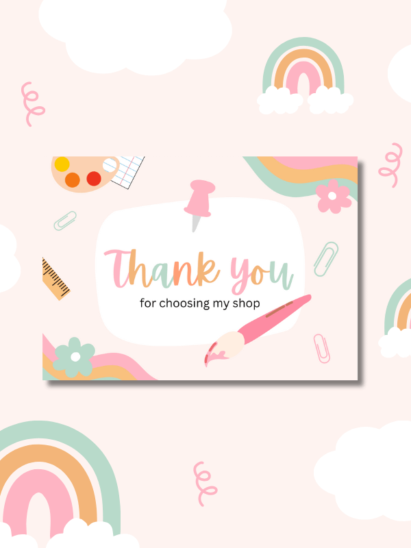 Whimsical MRR/PLR Thank You Cards product image (2)