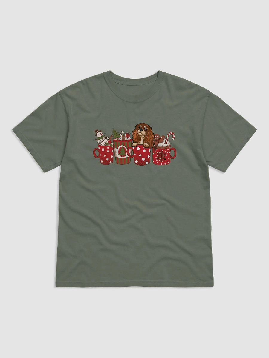 Cute Cavalier King Charles Spaniel(Liver) in a Christmas Cup T-Shirt | Funny Christmas Pup in a Cup product image (19)