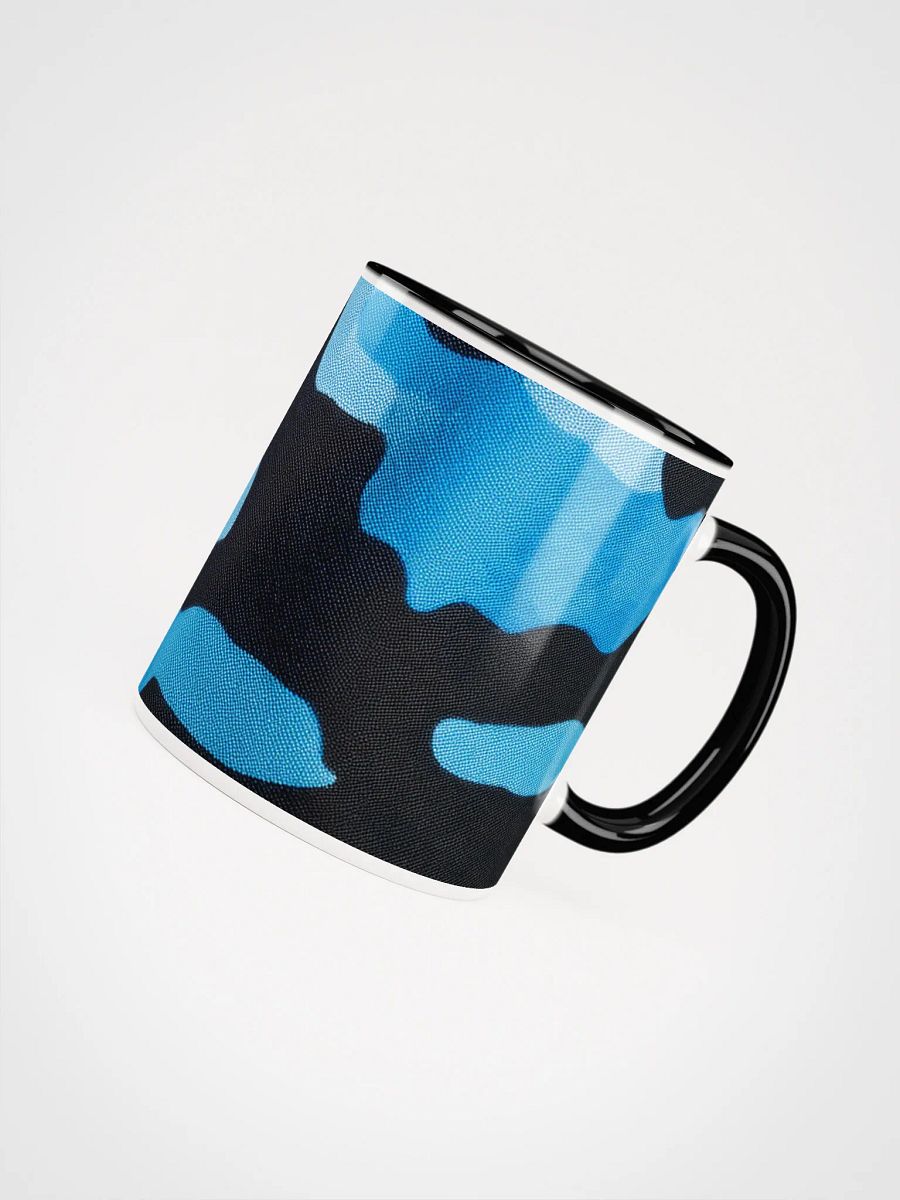 Ceramic Mug with Color inside black and light blue camo product image (19)