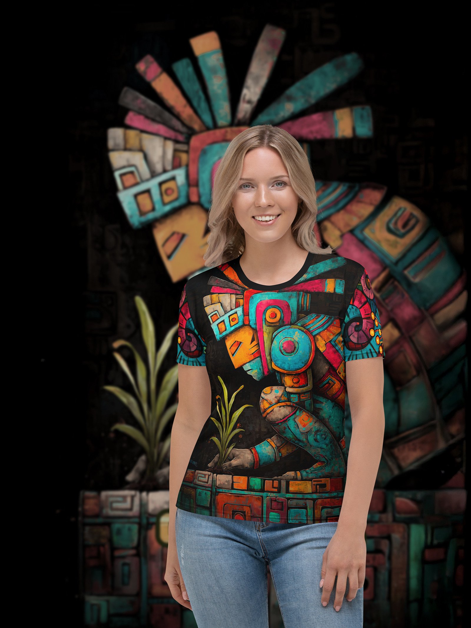 Glyph Guardian – Women’s All-Over Print Tee product image (1)