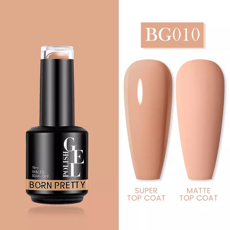 BORN PRETTY 15ml Gel Nail Polish Nude Pink Jelly Gel Soak Off UV Gel Nails Art product image (8)