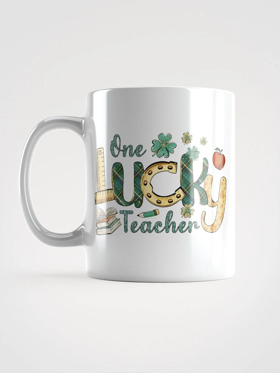 Lucky Teacher White Glossy Mug product image (3)
