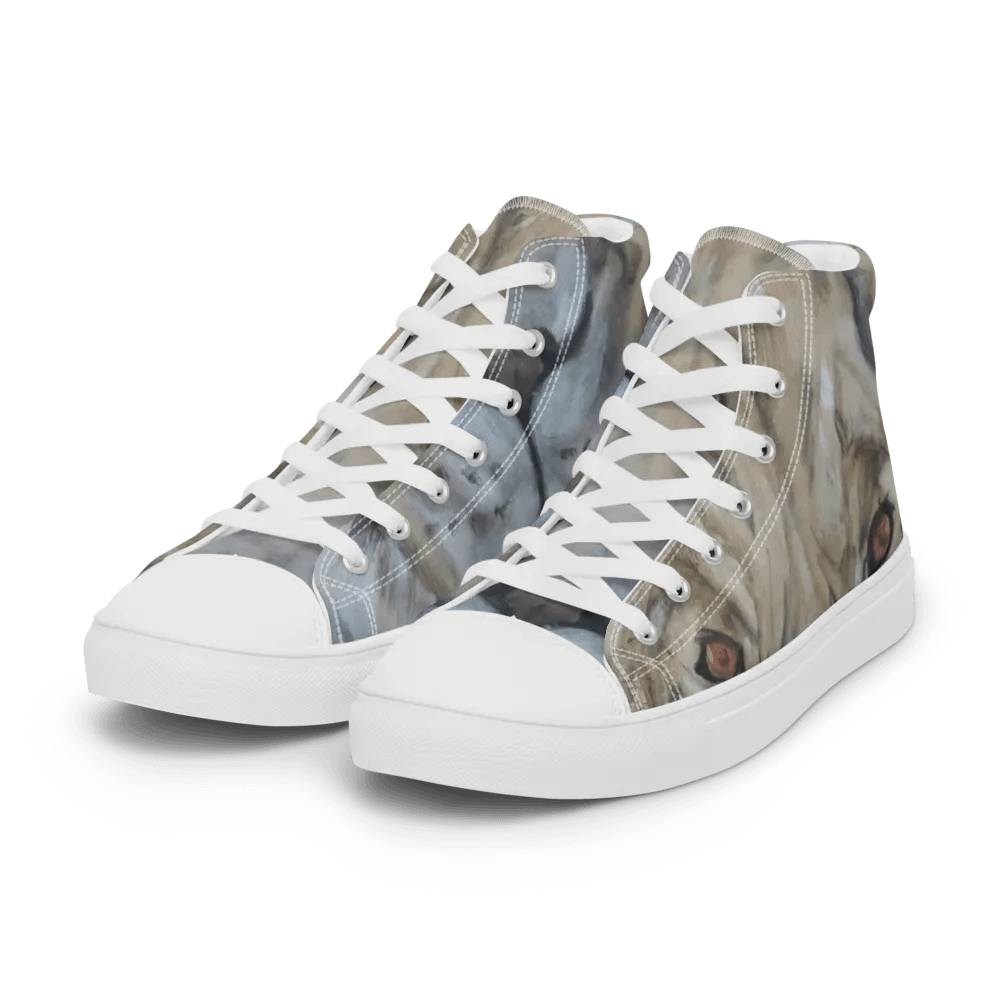 Woman's' Lion print from danflan oil painting white toe cap product image (7)