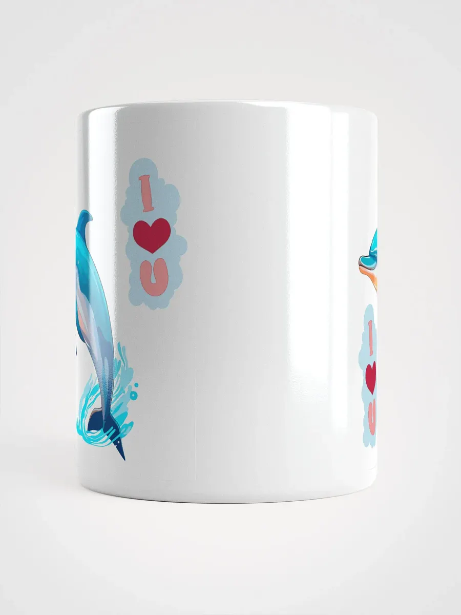 White Glossy Mug Dolphin product image (5)