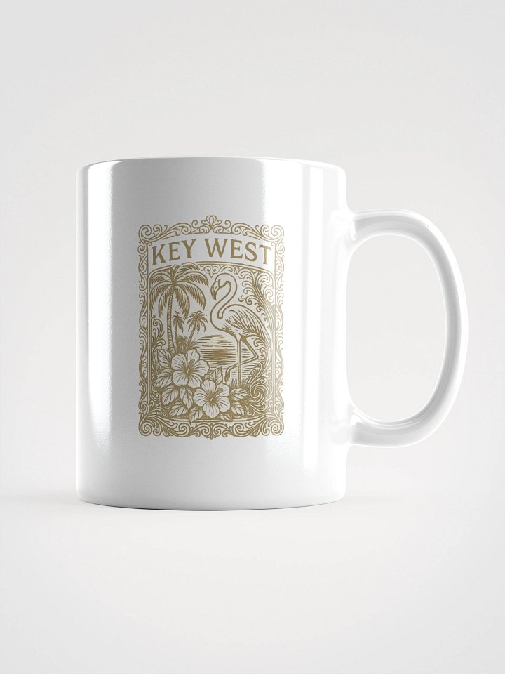 Key West Ceramic Mug with Flamingo and Hibiscus product image (1)