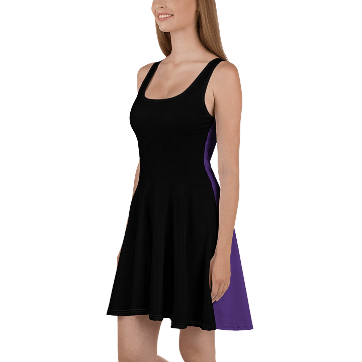 Midnight Veil Designs Black and Purple Fantasy Skater Dress - XS to 3XL product image (1)