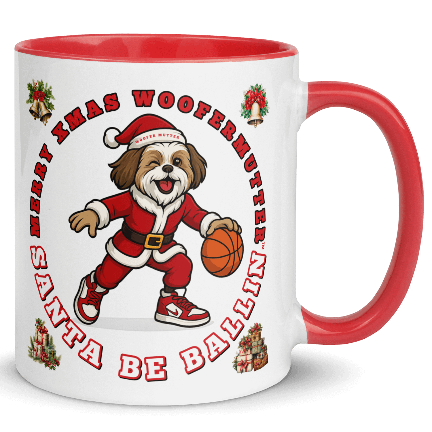 WooferMutter™ Santa Be Ballin Xmas Mug - Shih Tzu product image (7)