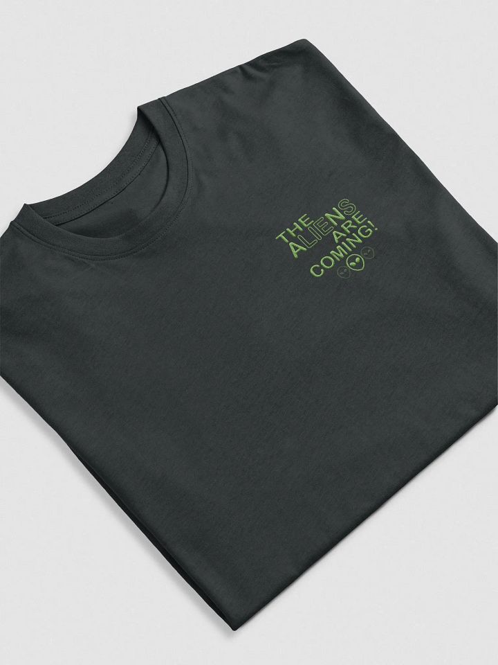 The Aliens Are Coming! - Green - EMBROIDERED - Cotton Heritage Men's Premium Heavyweight Tee product image (1)