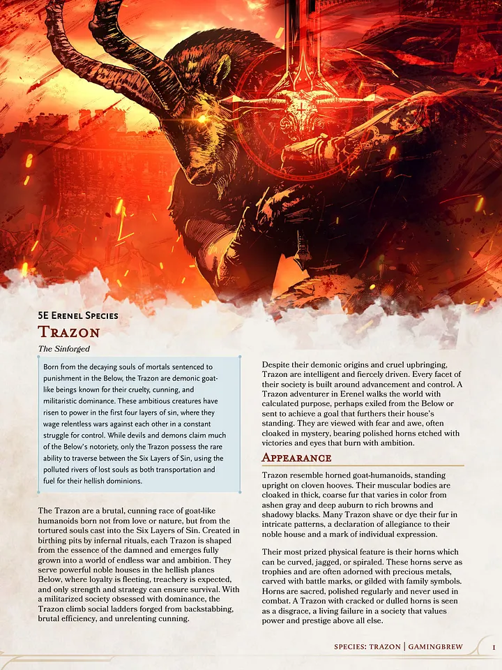Trazon | 5E Species product image (2)