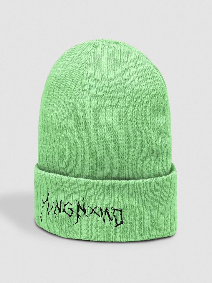 YvngNxmd Black Script Logo Beanie product image (2)