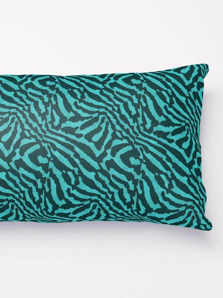 Teal Zebra Pillow product image (4)