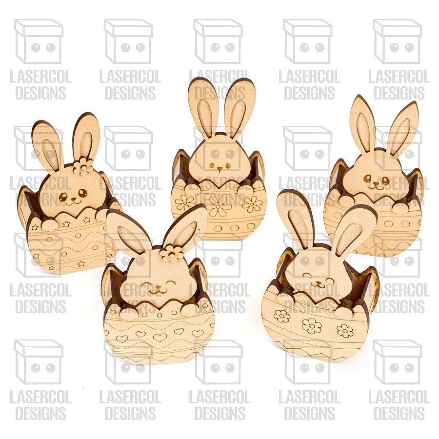 Easter Bunny Egg Basket (5 Styles) - Laser Cut Files product image (7)