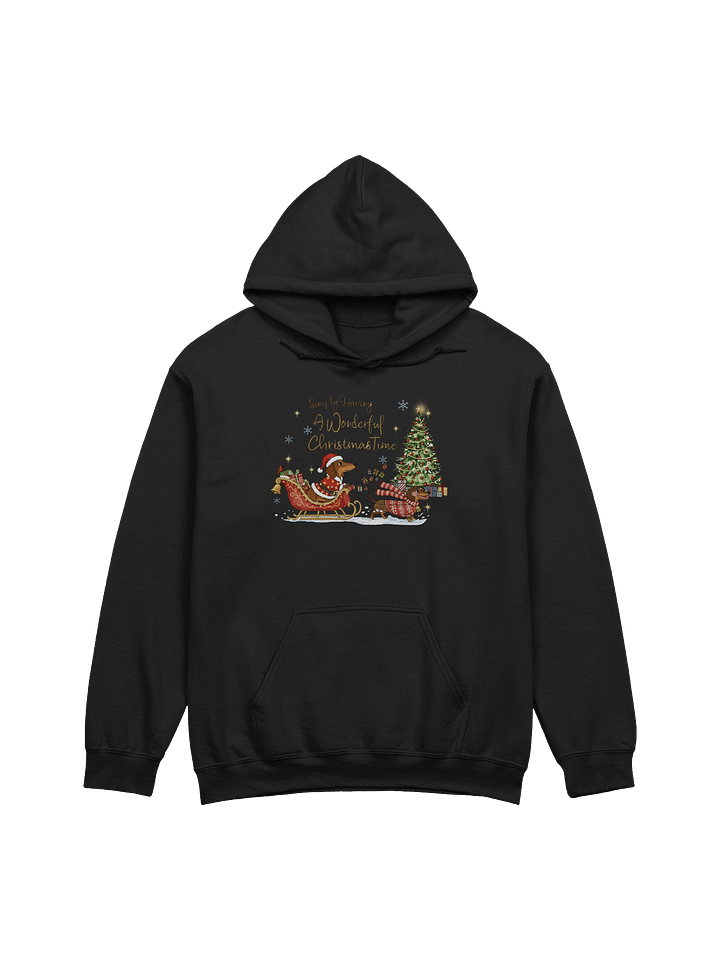 Simply Having a Wonderful Christmastime Dachshund Hoodie – Festive Holiday Doxie product image (1)