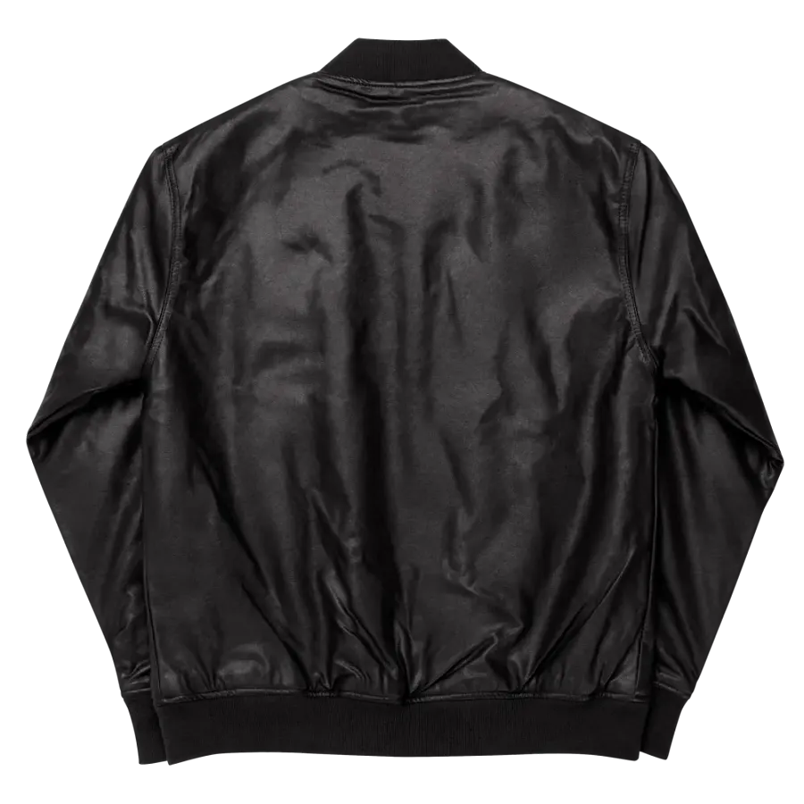 Certified Cool Faux Leather Bomber Jacket product image (10)