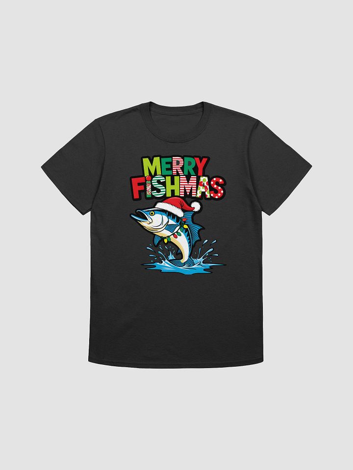 Merry Fishmas Marlin Fishing Tee with Christmas Lights shirt product image (1)